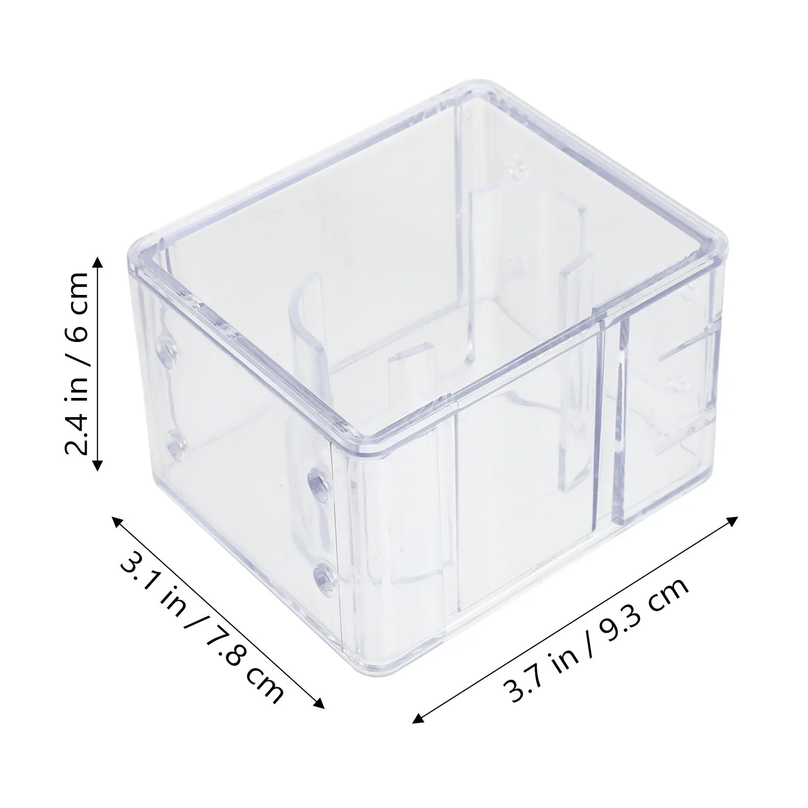 6Pcs Watch Holder Transparent Plastic Box for Men's Watch Collection Decorative Small Plastic Containers with Lids
