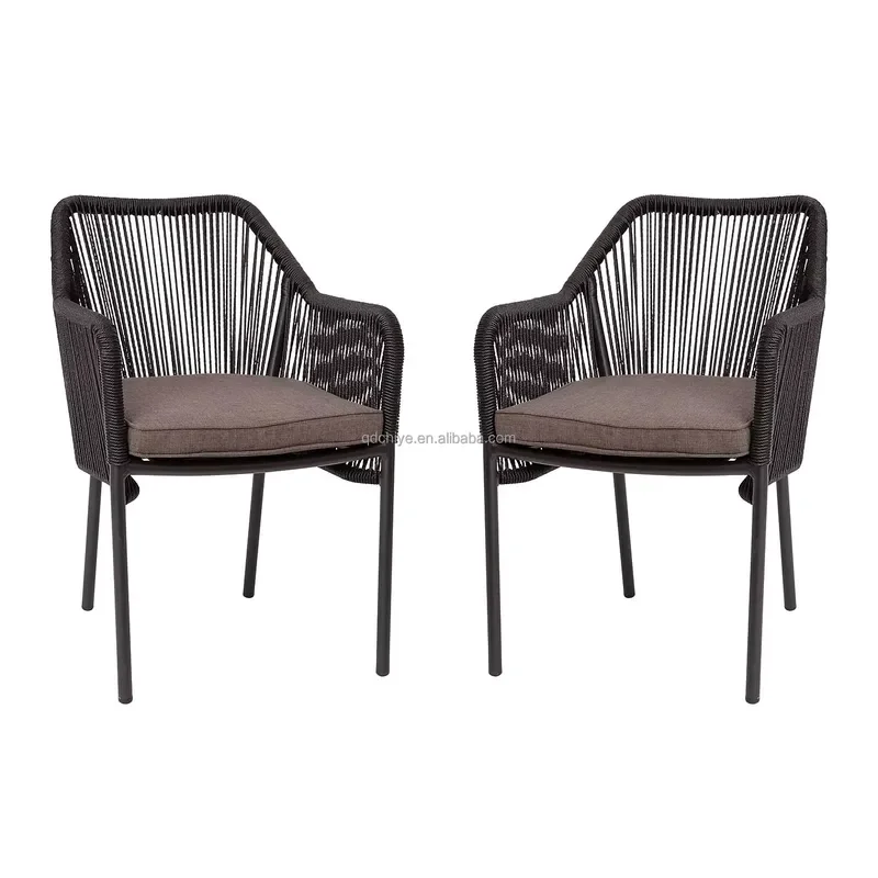 for Modern Outdoor Dining Chairs with Thick Cushions and Aluminum Frame All Weather Patio Chairs for Garden Porch Lawn