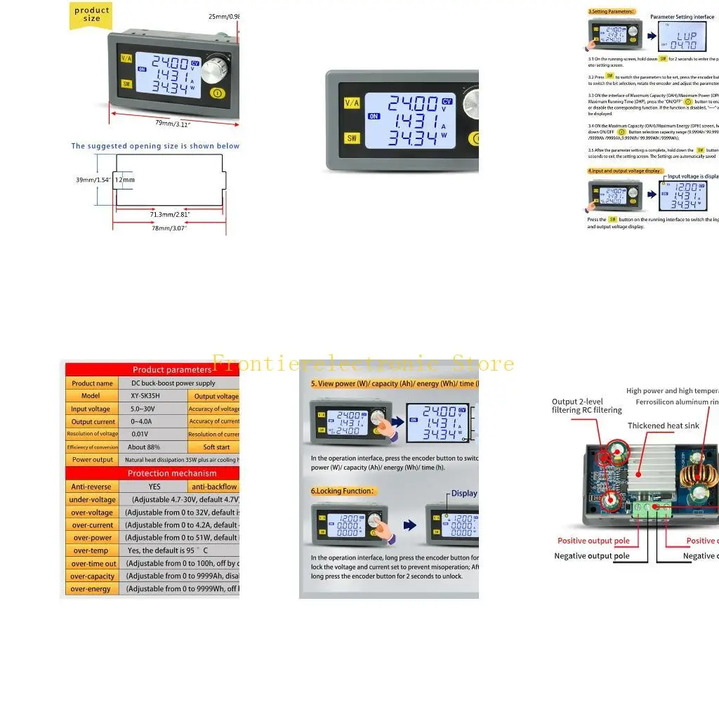 G8DB DC5~30V to DC0.6~30V/0-4A 35W CV-CC Current Regulator with LCD Display