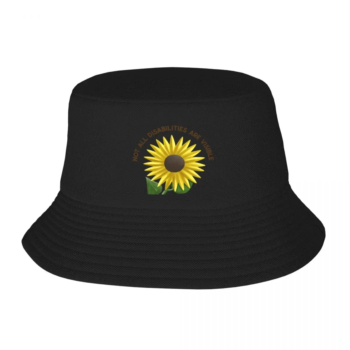 New Not All Disabilities Are Visible. Hidden Disabilities Awareness Sunflower Bucket Hat Sunhat Sports Caps Cap Men's Women's