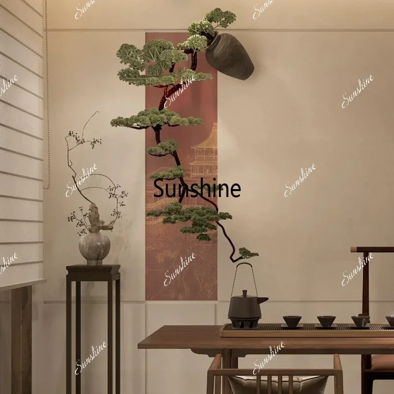 Simulated welcome pine suspended pine landscape hotel restaurant tea room green plant decorationTJ