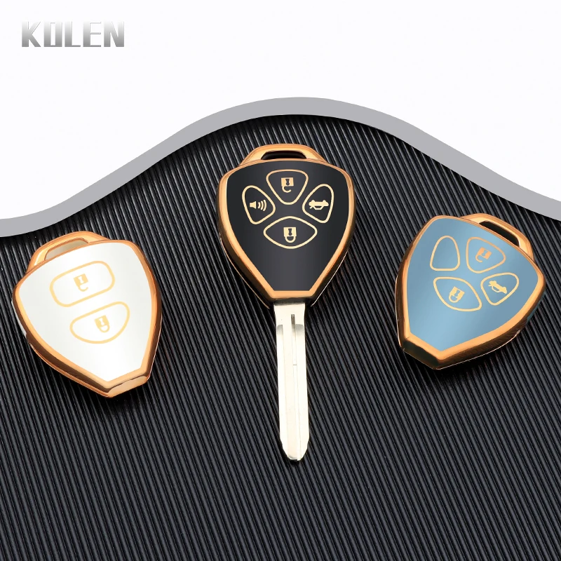 Fashion TPU Car Key Case Cover Shell Fob For Toyota Corolla Camry Reiz RAV4 Crown Avalon Venza Matrix Yaris 4Runner Blank Bag