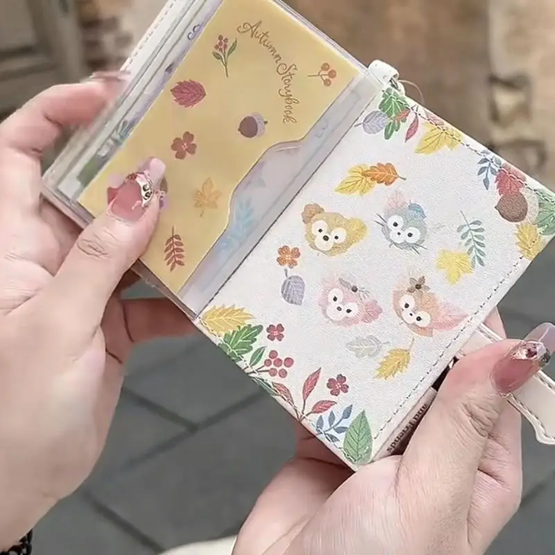 New Kawaii Cute Disney Stellalou Duffy Bear Card Holder Pu Leather Keychain Storage Bag Coin Purse Cute Girl Birthday Gift