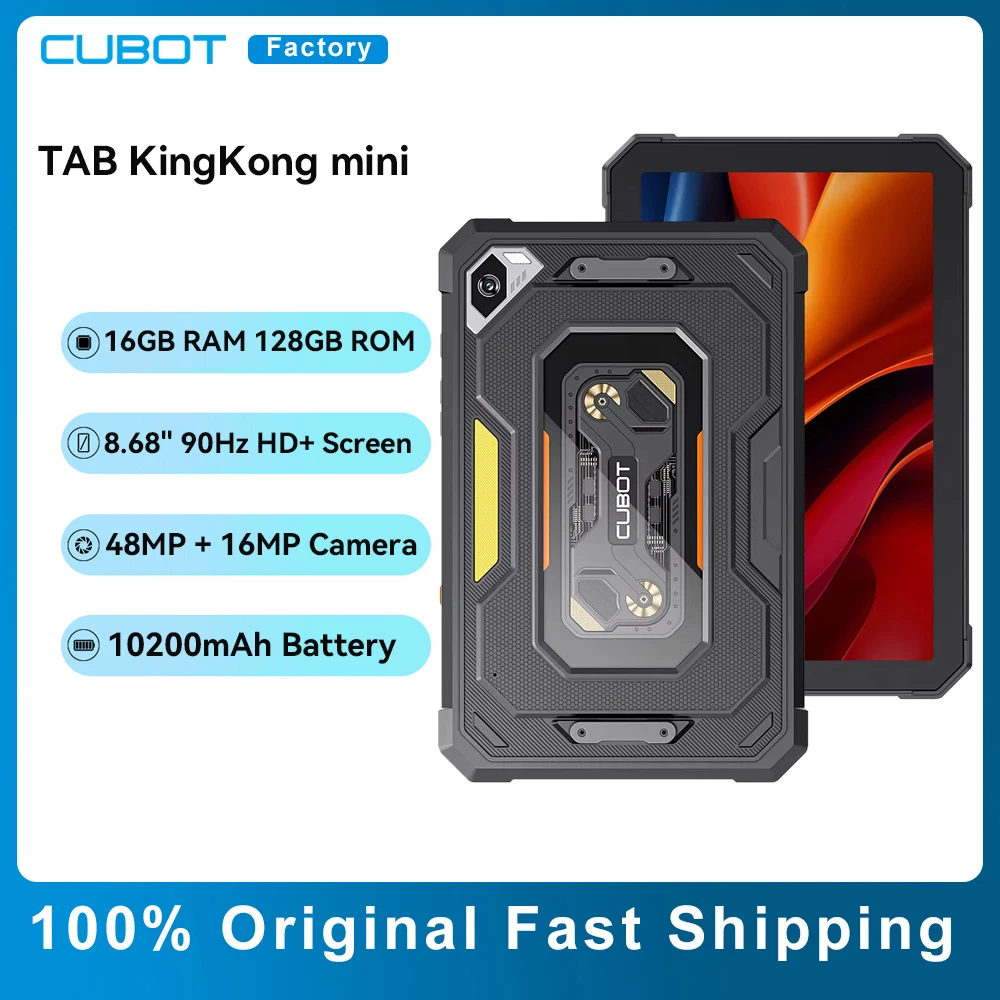 Cubot TAB kingkong mini Tablet 10200mAh Mega Battery 16GB(6+10) RAM+128GB ROM Camping Light 8.68-inch Screen 48MP Camera GPS