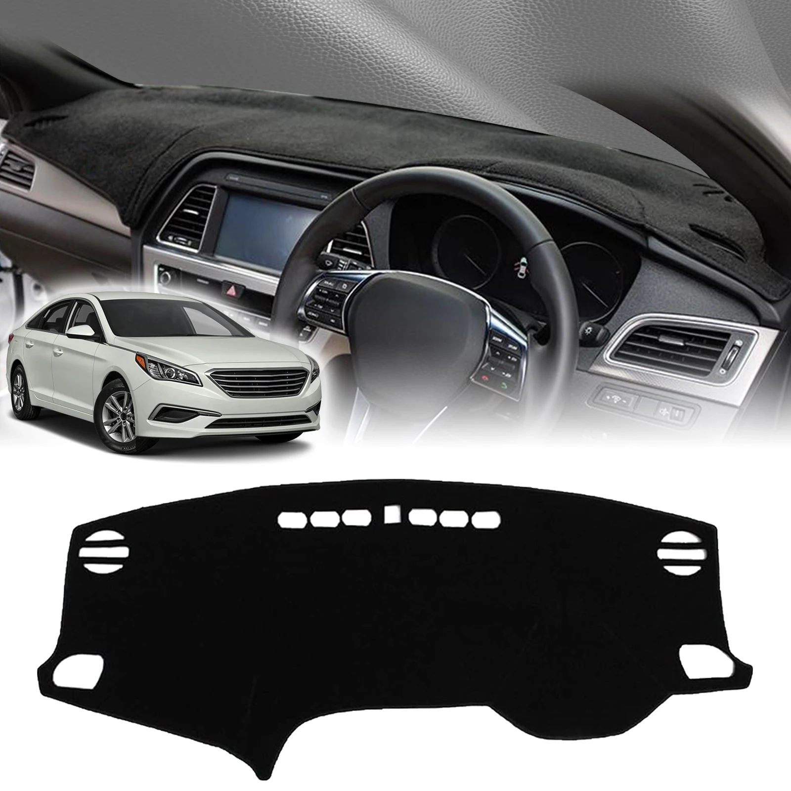 

for Hyundai Sonata 2015-2017 2018 2019 LF Car Dashboard Anti‑UV Sunshade Cover Non‑Slip Protective Mat Dash Pad Auto Accessories