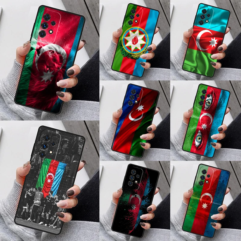 Azerbaijan flag Phone Case For Samsung Galaxy S23 S21 S20 FE S24 S22 Ultra Note20 S10 S9 S8 Plus A40 A52 A12 A13 A53