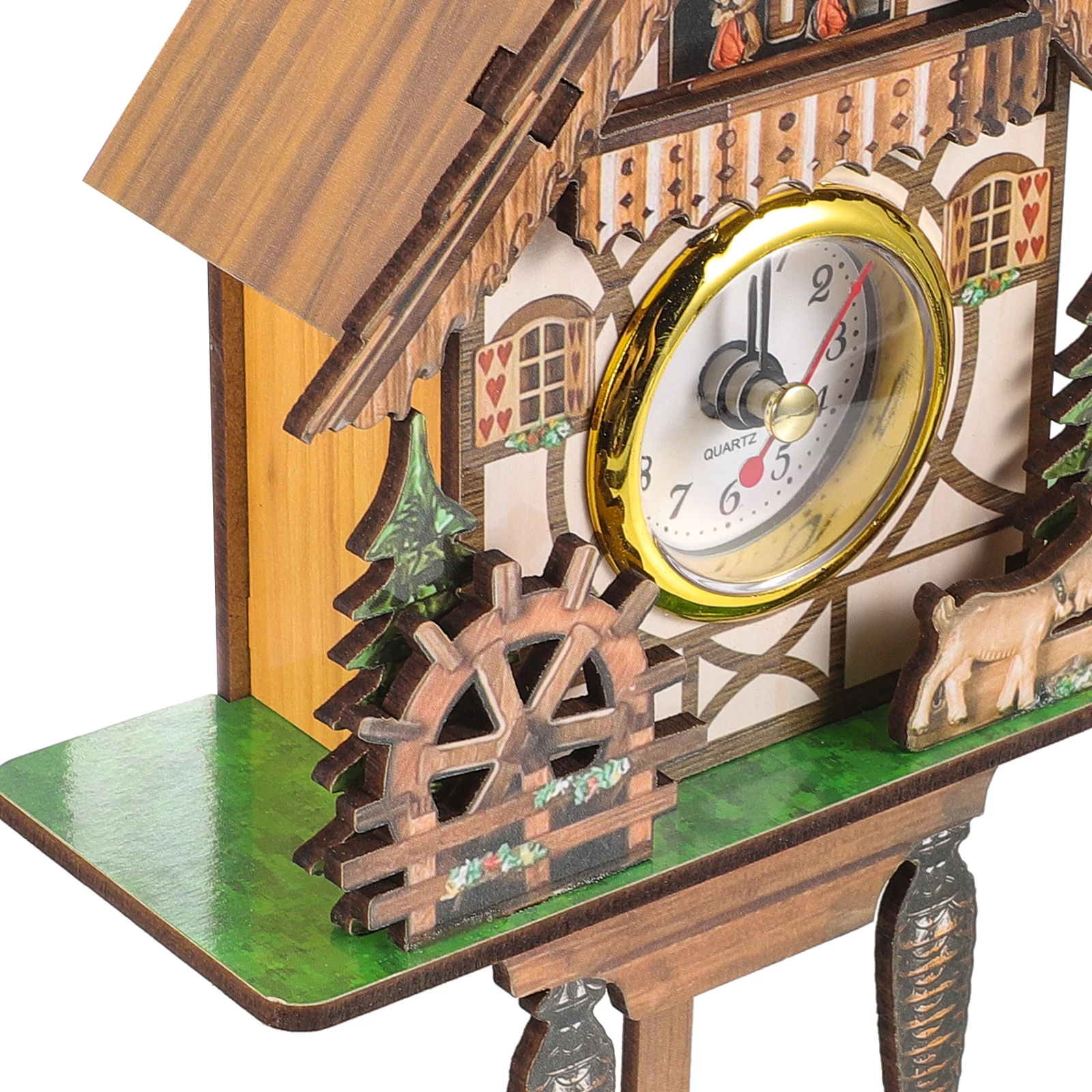 

Cuckoo Wall Clock Retro Bird House Decor Living Room Bedroom Pendulum Plastic Sturdy Hanging Office Timepiece Accurate Easy