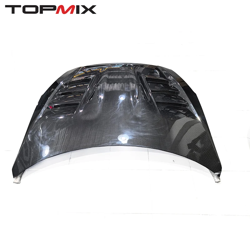 For Nissan GT-R R35 (2007-2025) TOP-Style 100% Dry Carbon Fiber Engine Bonnet (High-Quality, Heat Dissipation Vents)