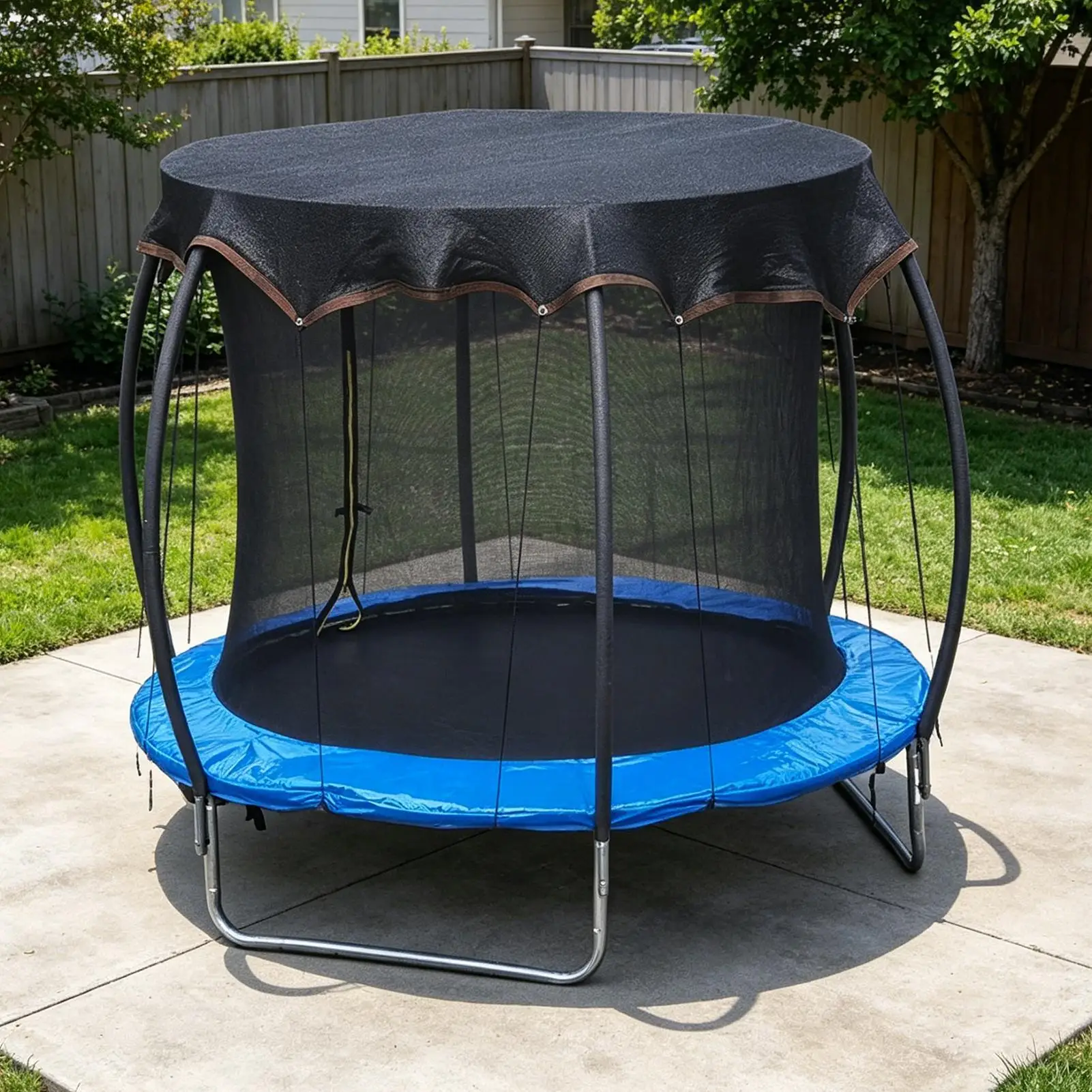 Trampoline Shade Heavy Duty Waterproof Windproof Trampoline Canopy Outdoor Sun Cover For Backyard Yard Garden Patio Park Winter