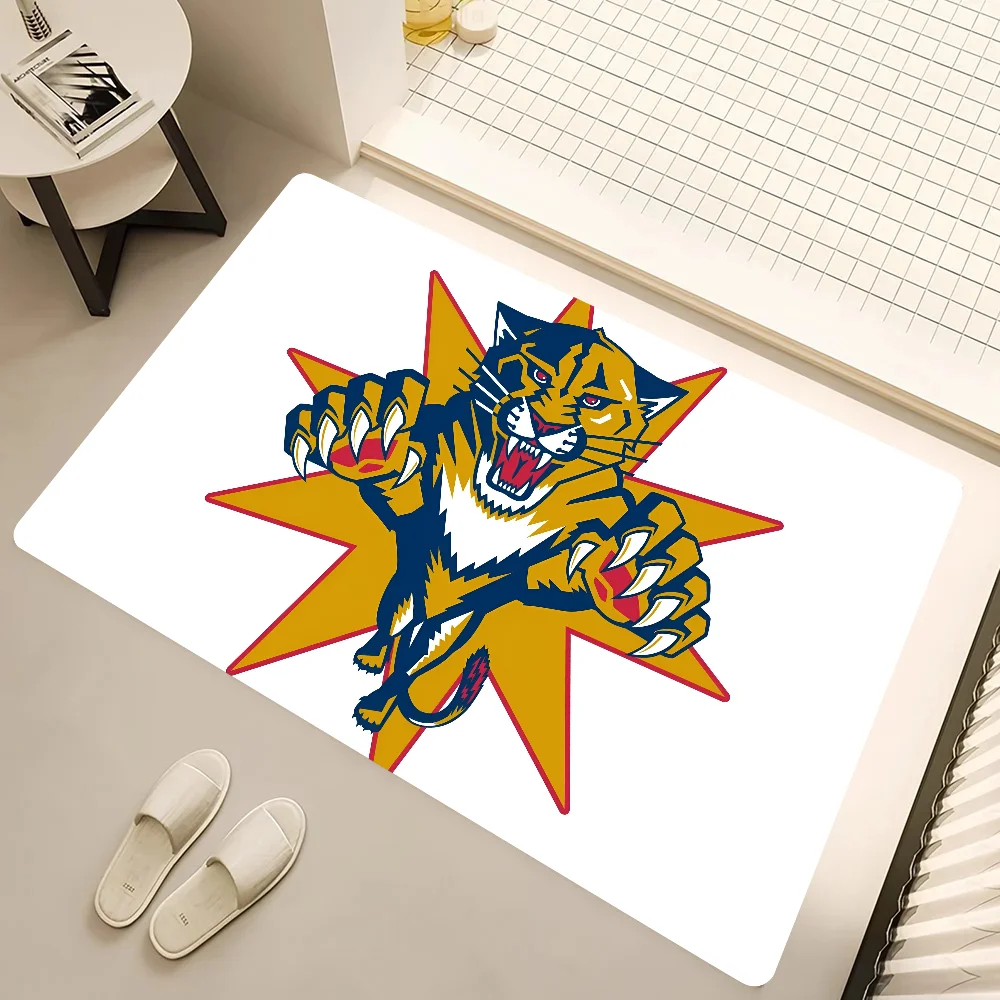 

Ice Hockey Door Household Foot Bathroom Absorbent Non-slip Mats Kitchen F-Florida P-Panthers Floor living room decoration