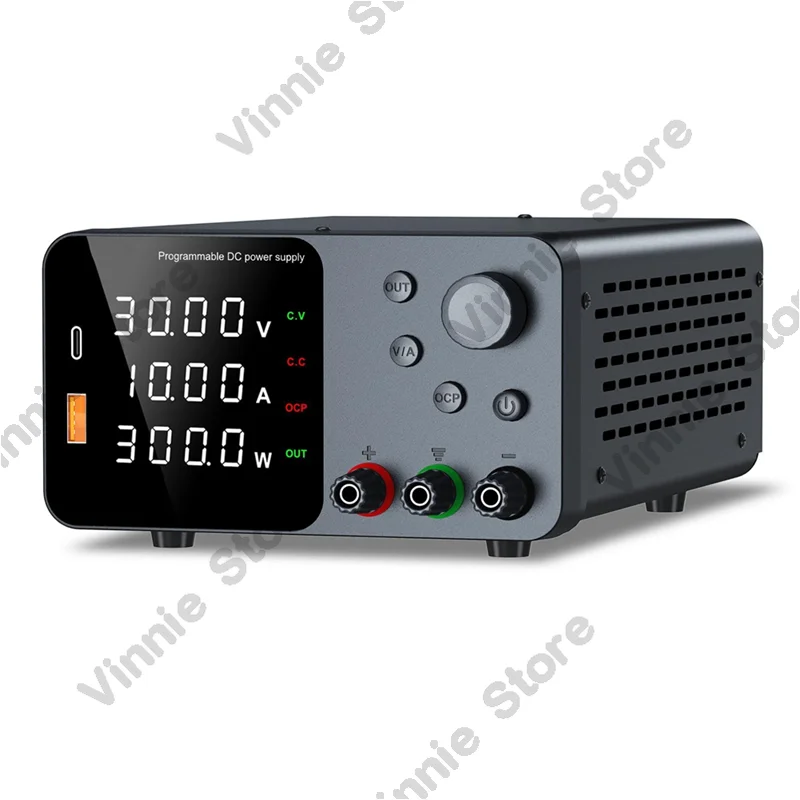 30V 10A Bench Power Supply Variable Power Supplies With Output Enable/Disable Button USB&Type-C Quick-Charge (US Plug)