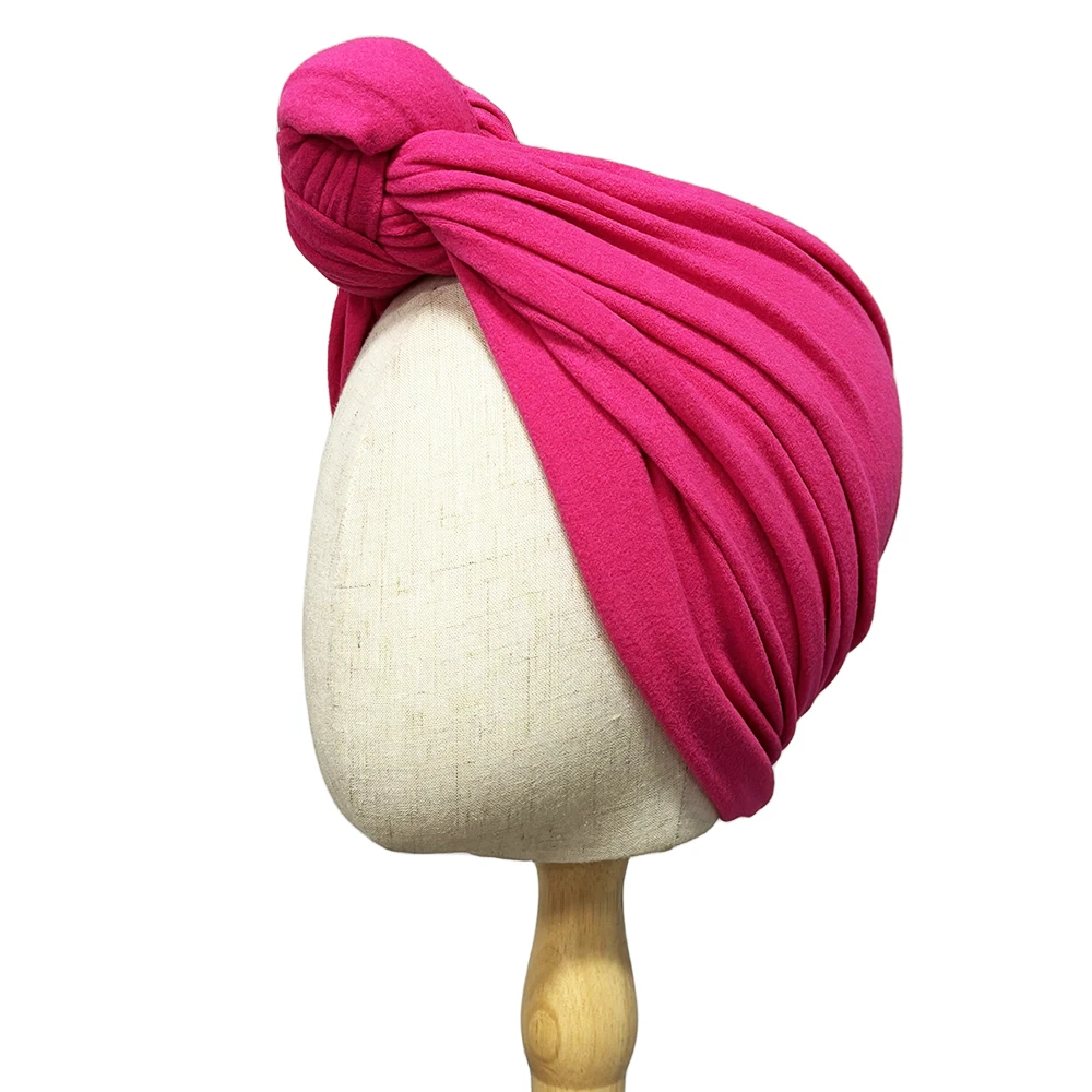 Knotted Headwraps for Women African Turban Pre-Knotted Beanie Headwraps Hair Covers