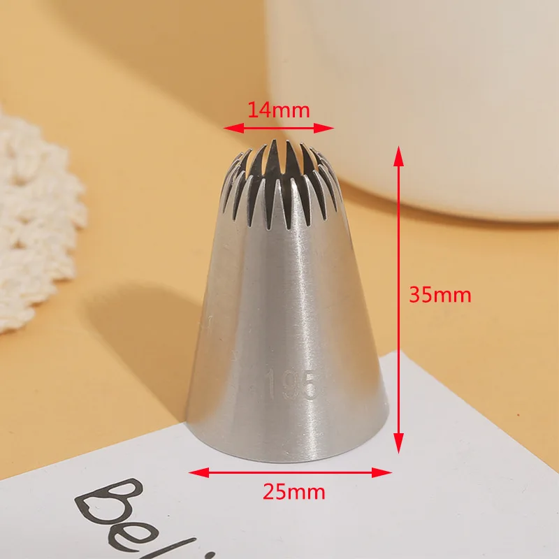 #195 Cake Decorating Pastry Piping Nozzle Icing Tips Bakeware Kitchen Cookies Tools Stainless Steel