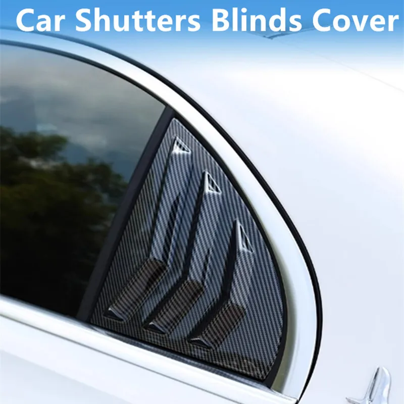 

Car Rear Triangular Window Louvers Shutters Blinds Cover Trim For Mercedes-Benz C Class W206 2022 2023 2024 2025