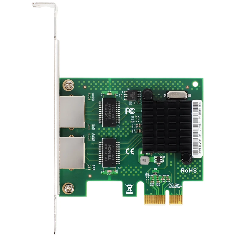 BCM5720 PCIE X1 Gigabit Ethernet Network Card Dual Port Server Network Adapter Card Compatible with WOL PXE