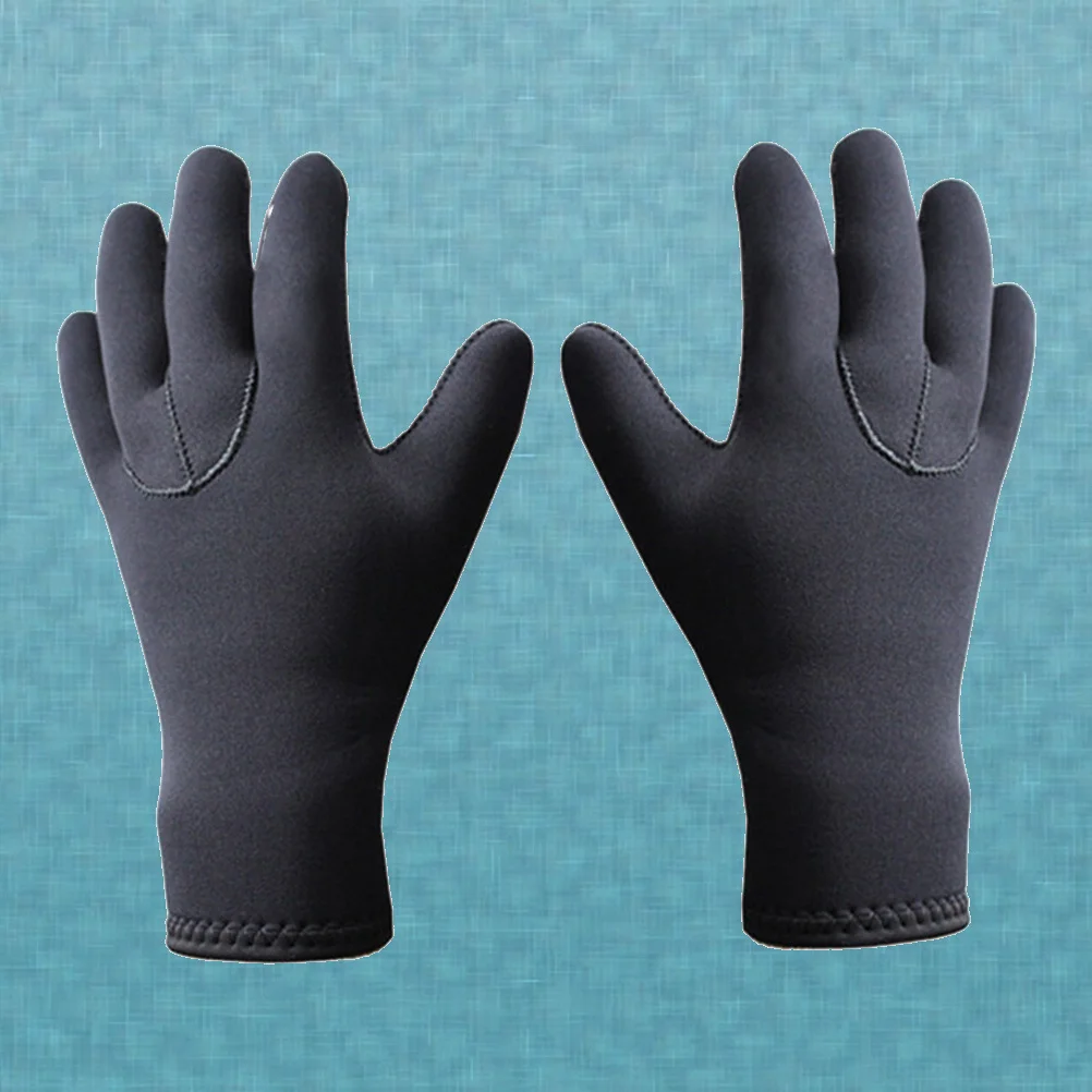 

1Pair Black 3Mm Neoprene Dive Gloves Stretch Warm Non-Slip Scuba Swimming Snorkeling Gloves for Winter Watersports