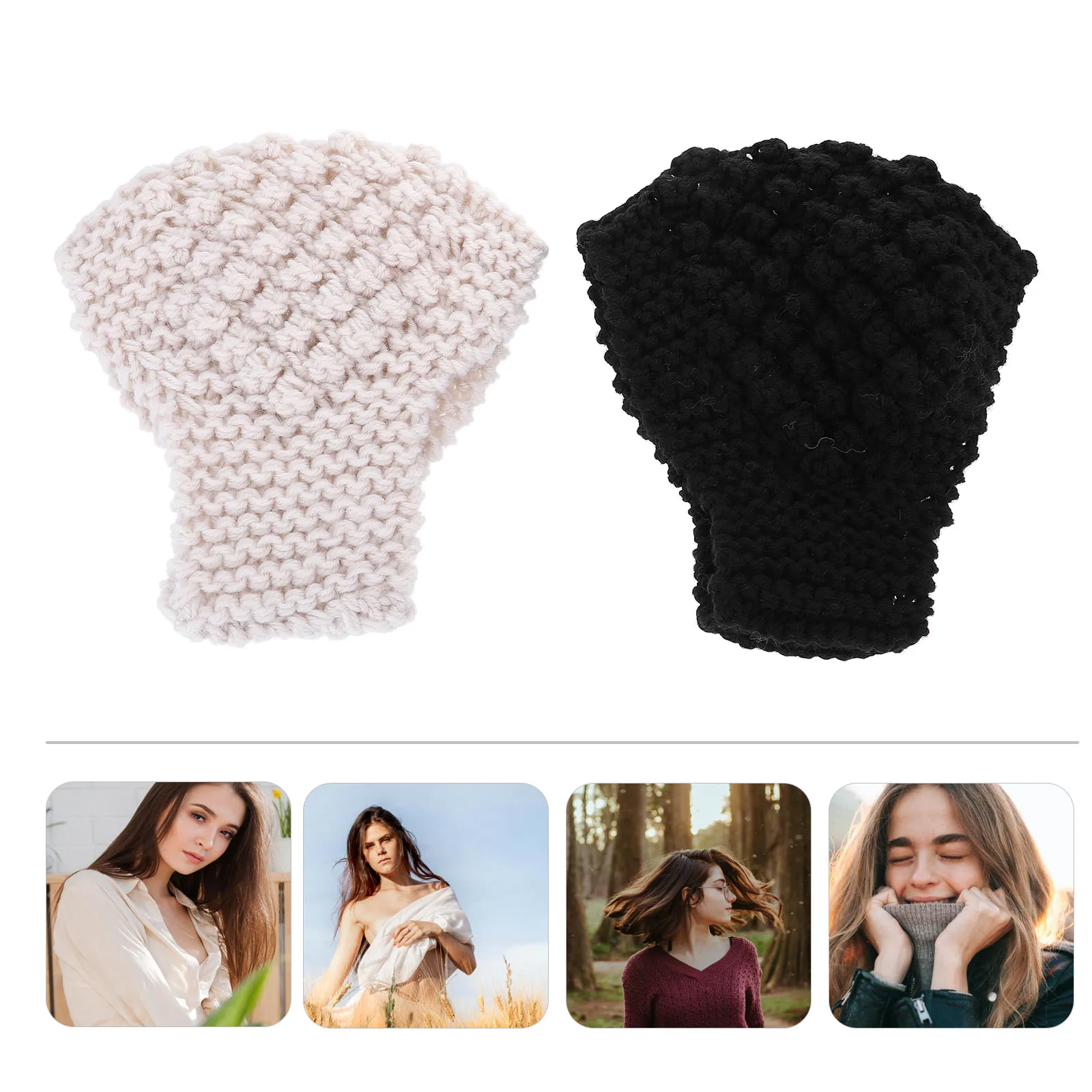 

2pcs Knitted Headband Thermal Ear Warmer For Women Winter Hair Band Accessories Warm Comfortable Woolen Skiing Running