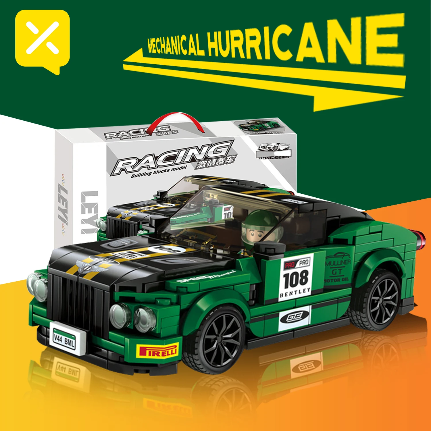 Ensemble de construction de voiture de course à cordes, 362 pièces, avec figurine de conducteur, adapté aux enfants et aux adultes, bloc de construction, jouet cadeau