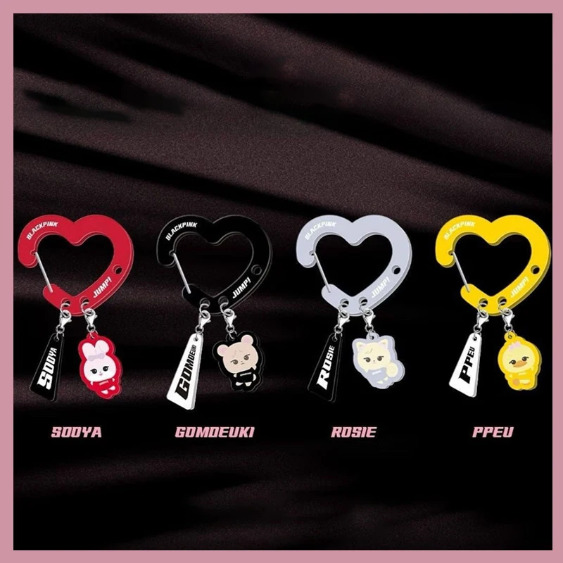 

New Pink And Black《Jump》Merchandise Acrylic Keychain Backpack Pendant Sooya Gomoeuki Rosie Ppeu Cute Pendant Bag Decoration Gift