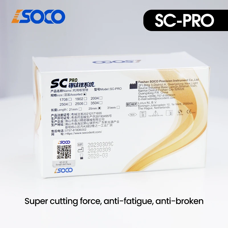 COXO SOCO SC-PRO 6 opakowań Dentysta zastosowanie Dental nikiel tytanowy niezbędny pilnik do kanałów korzeniowych endodontyczne pilniki obrotowe sprzęt dentystyczny