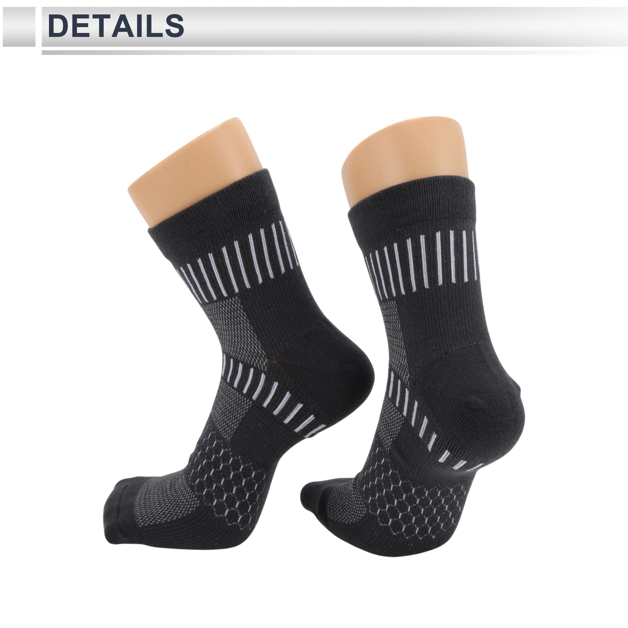 جوارب X Autohaux لركوب الدراجات ماصة للعرق في الهواء الطلق، رمادي فاتح، مقاس واحد يناسب الجميع، 3 أزواج شبكية عالمية