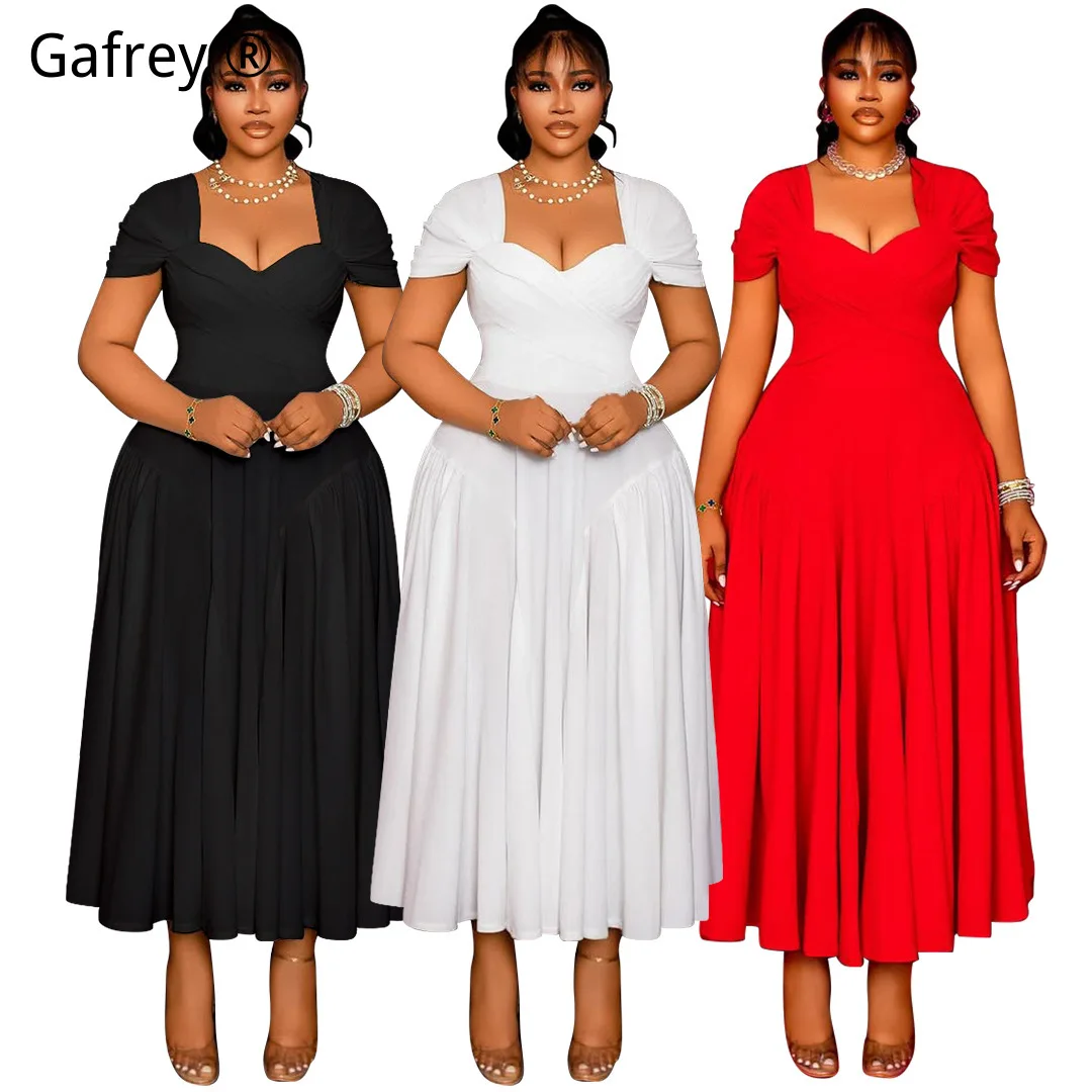 

Элегантное длинное платье для женщин больших размеров, без бретелек, с высокой талией, облегающее, модное, для вечеринок, вечерних мероприятий и повседневной носки, макси-платье.