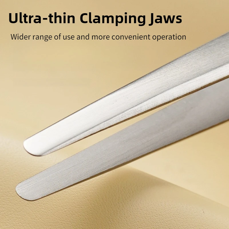 Professional Stainless Steel Tweezers for Eyebrows & Facial Hair Precision Tip Non-Slip Grip Eyebrow, Beard, Mustache Trimming