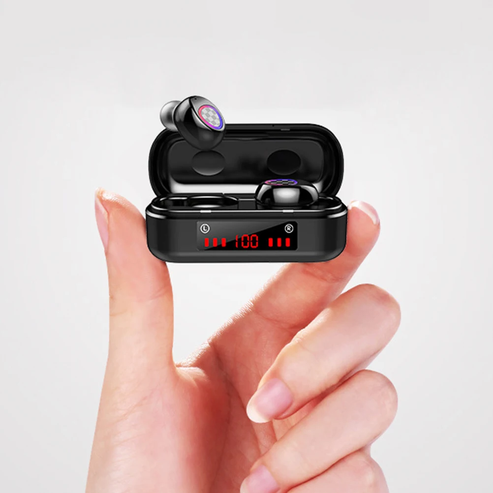 

1Set Car Wireless Earphone Waterproof Noise Reduction Wireless Earbuds Sports Headset Black Lightweight Outdoor Travel Earphone