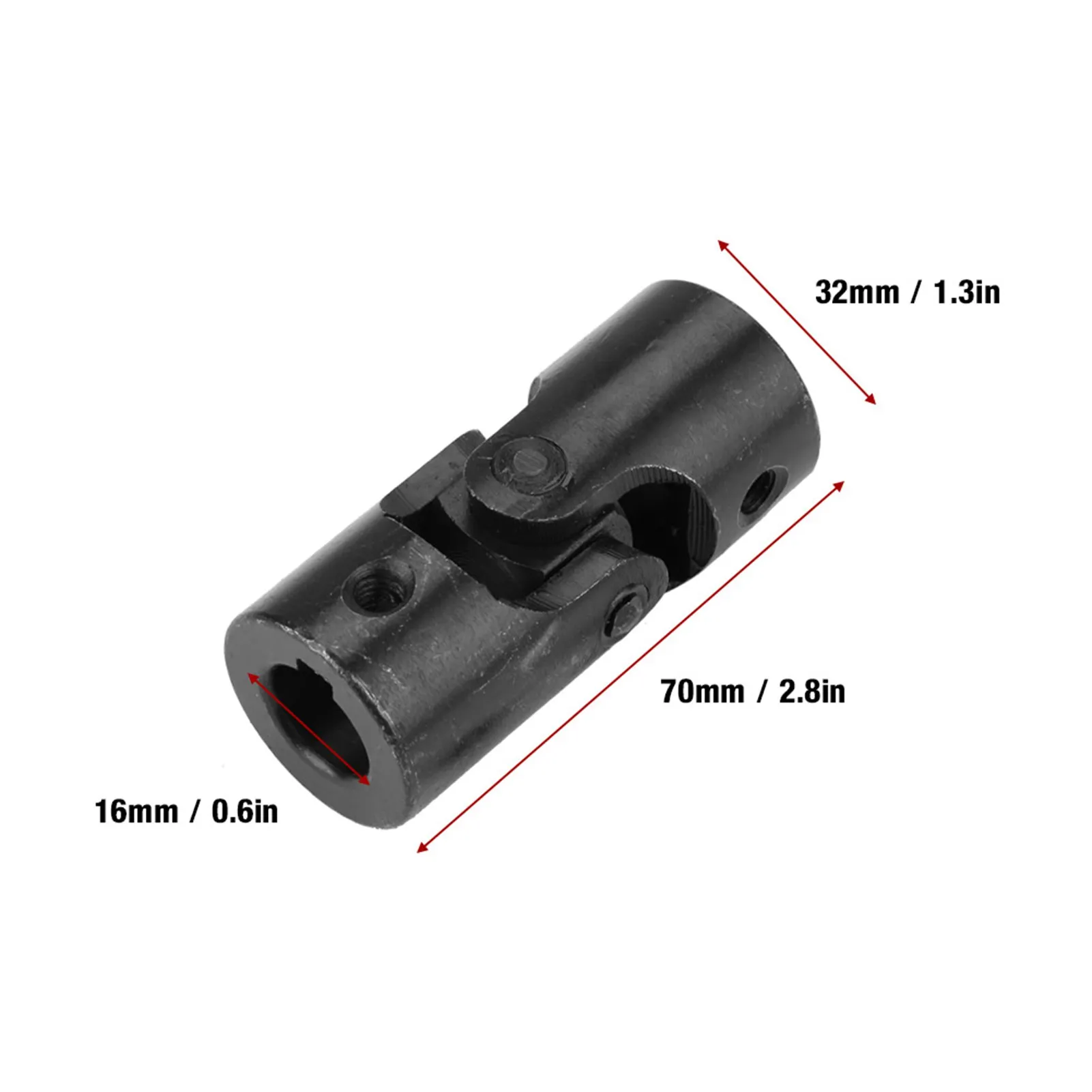 

Motor Connector Shaft Coupling Ten Bytes Joint Coupling + Keyway (16*32*70mm) Shaft Joint U‑joint Joint