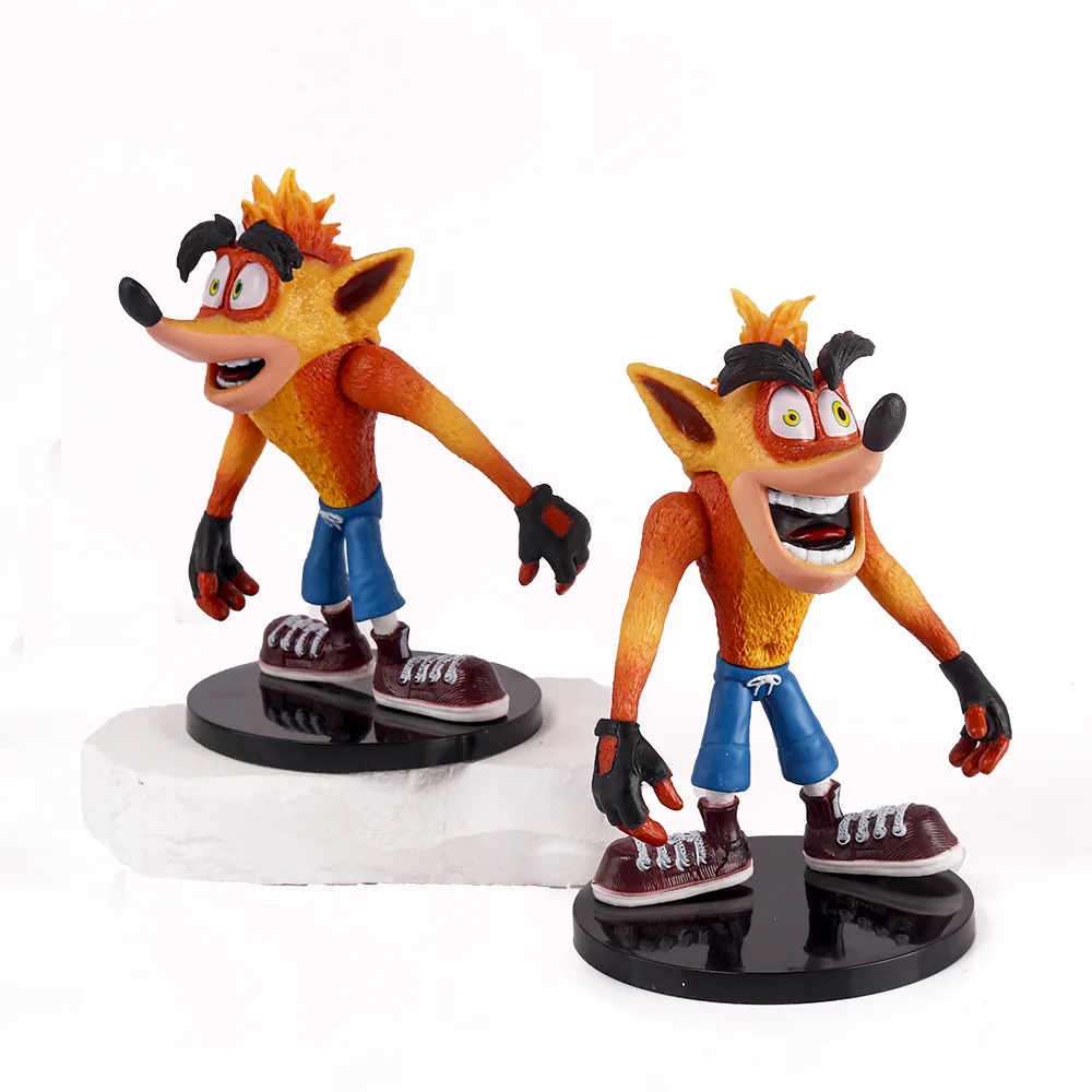 Nuevo Crash Bandicoot juego periférico PVC figura de acción Kawaii Animal modelo decoración coleccionable adorno de escritorio juguete Brinquedos