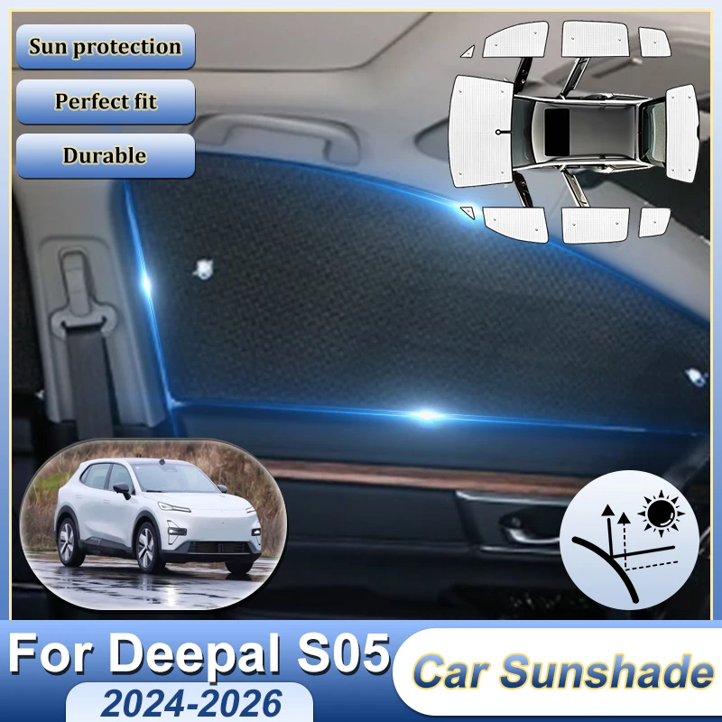 

Car Sunshade For Deepal S05 C857 2024-2026 Full Coverage Sun Shade Car Visor Heat Insulating Anti-UV Protection Car Accessories