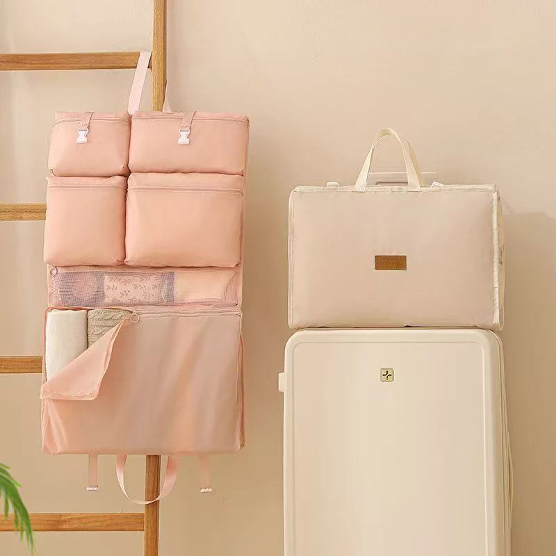 Business Travel Storage Hanging Bag, Portable Hand-Held Clothing Packaging Bag, Foldable Hanging Underwear Storage Bag
