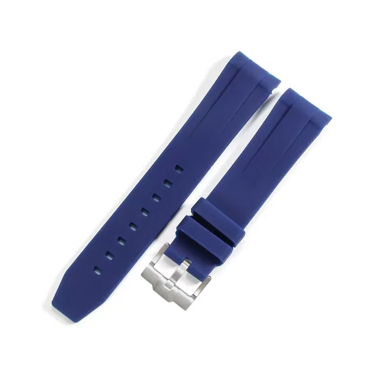 Suitable for  watch strap black t strap 20mm arc mouth silicone strap male image 4