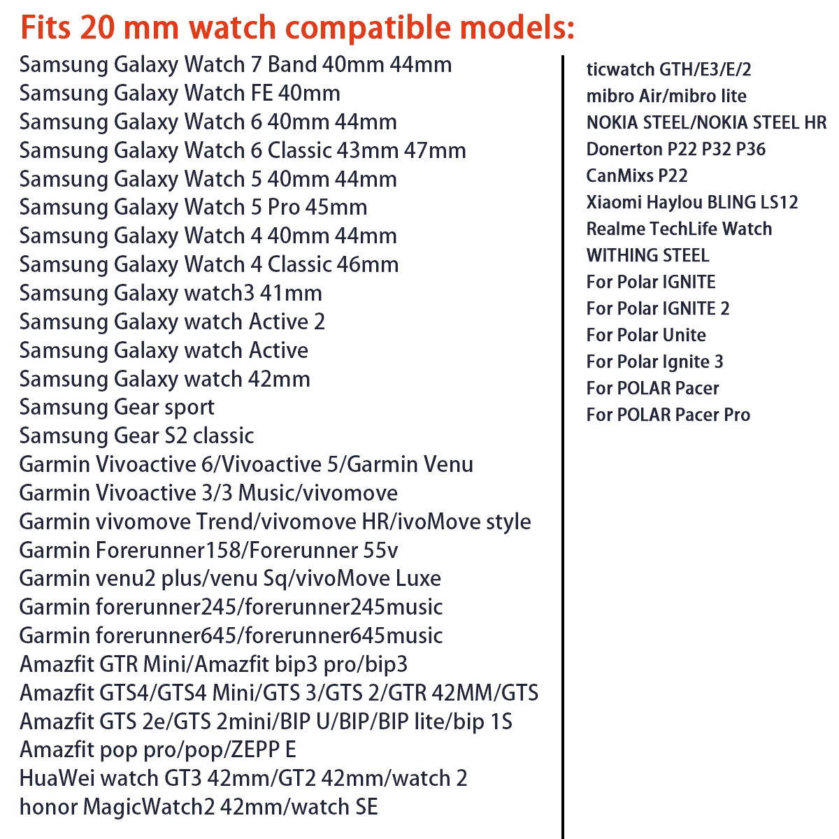 20/22mm Bestseller Modisches Nylon-Armband für Garmin Vivoactive 6/Forerunner 265/255/Venu 4, Huawei GT 6/5/Watch 5 18mm Uhrenarmband – Detail 4