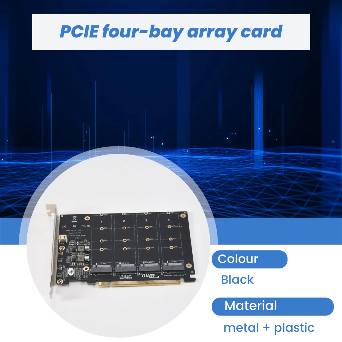 

HOT PH44 NVME 4-Disk Array Card PCIE Signal Split Array Card