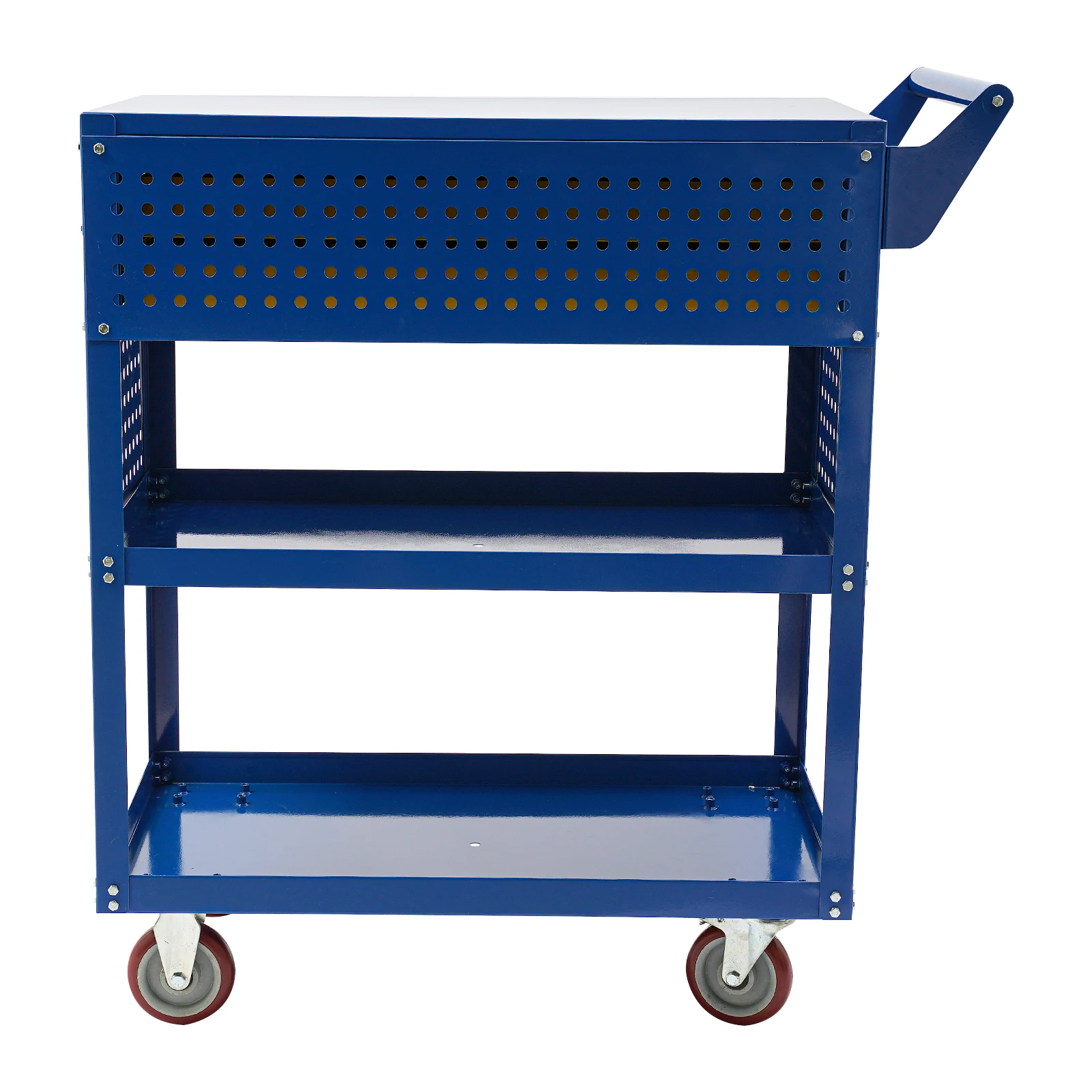 5-Tier Movable Tool Cart with Two Drawers, Heavy Duty Utility Cart with Rolling Tool Cart on Wheels, Tool Storage Organizer for Mechanic