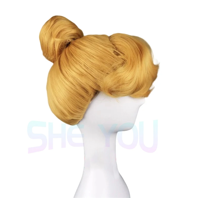 Perruque de Cosplay de Princesse Cendrillon pour Femme, Cheveux Blonds Ondulés, Jeu de plis, ixd'Halloween