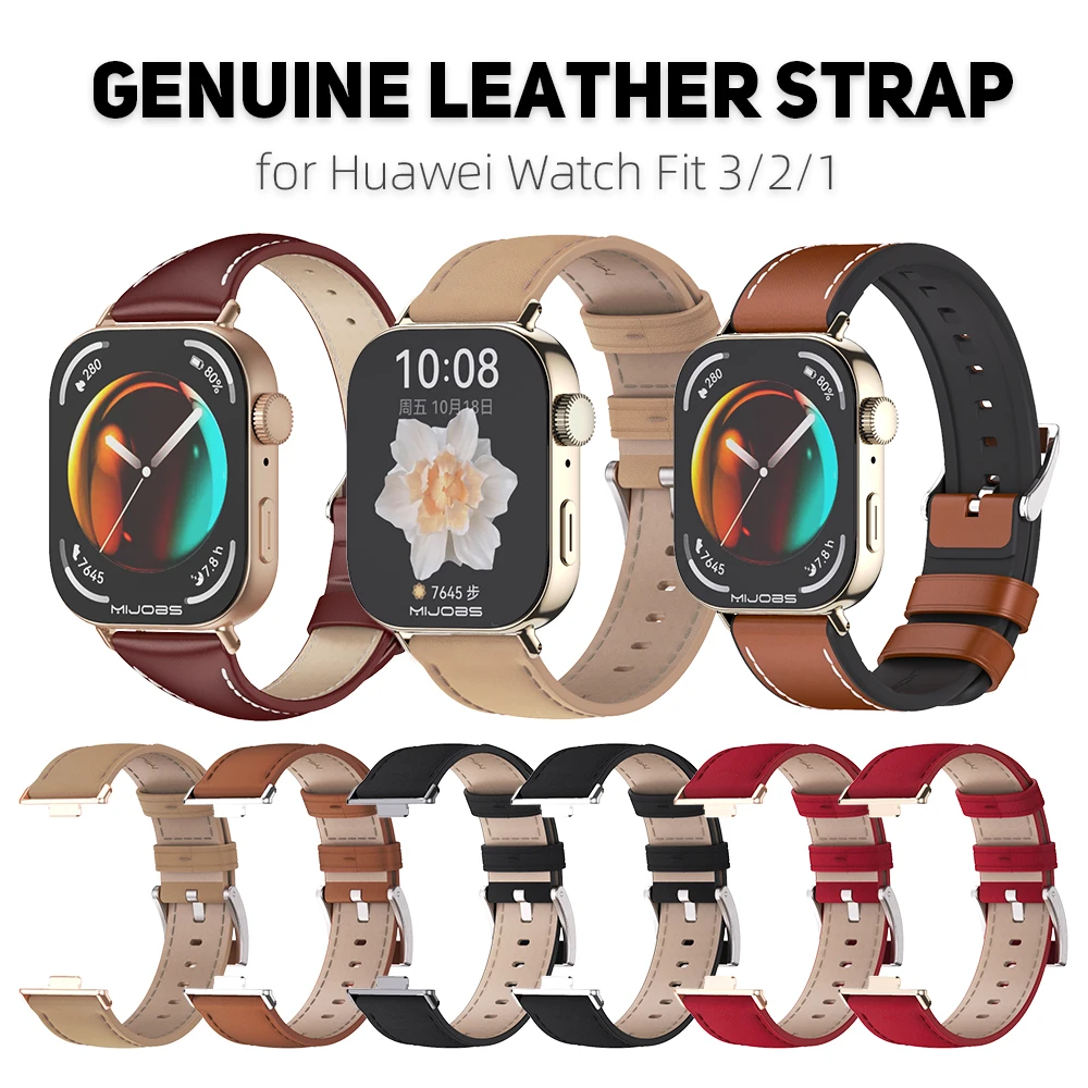 Strap for Huawei Watch Fit 3 Watchband Leather Wristband for Huawei Fit 3 2 1 Strap replacement For Huawei Fit Band Accessories