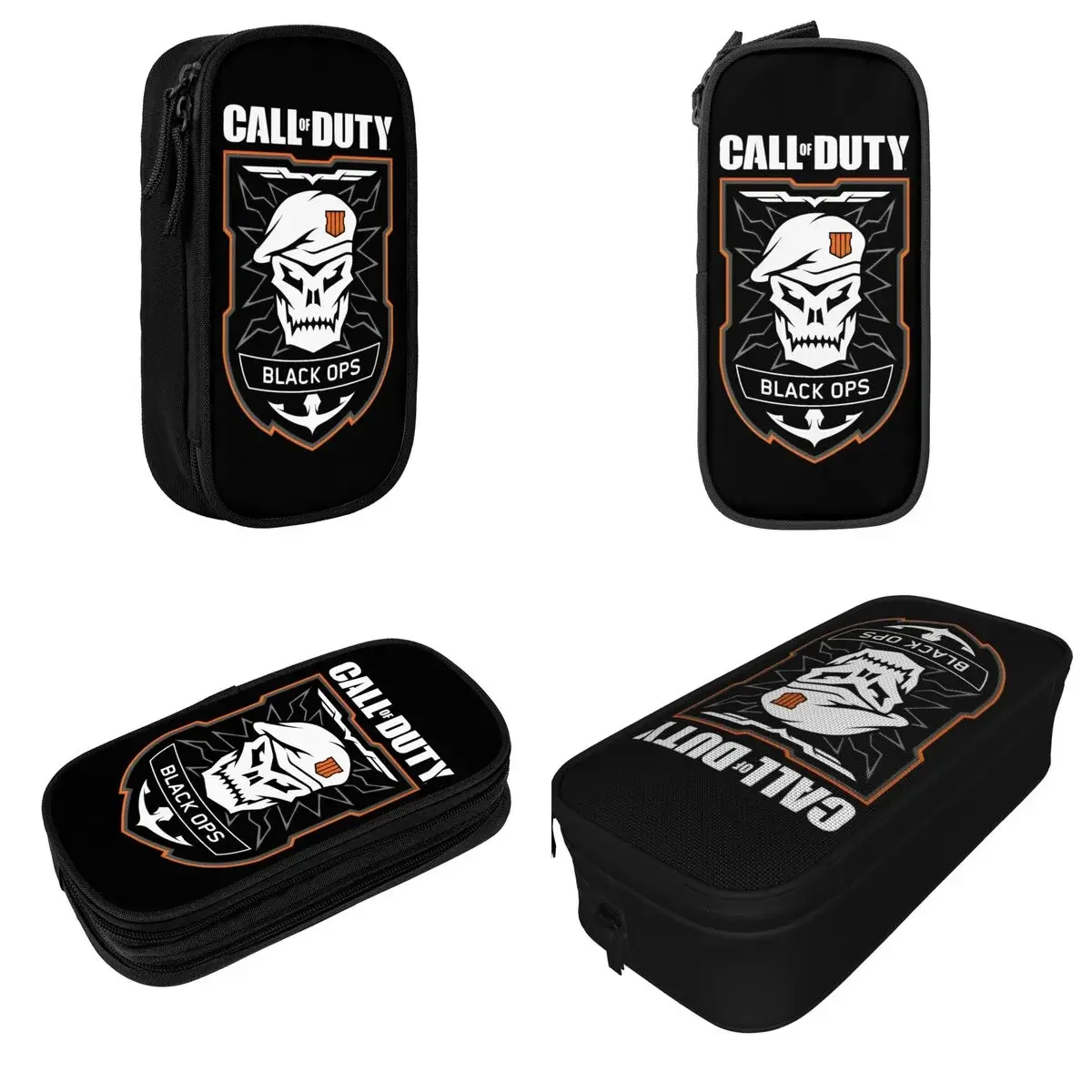 Call Of Dutys Skull Game Pencil Cases Pencilcases Pen Box Kids Big Capacity Bag School Supplies Gift Accessories