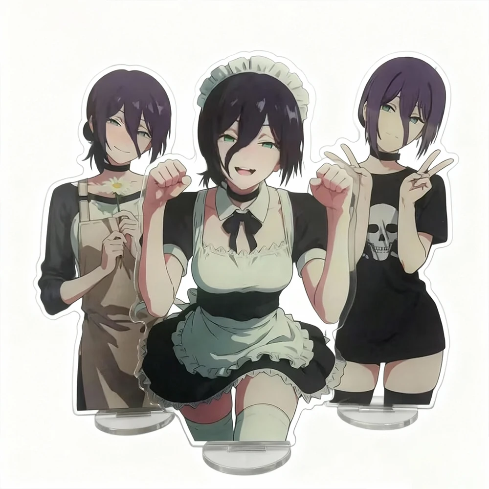 أنيمي بالمنشار رجل الفيلم Reze تأثيري حامل لطيف الشكل الاكريليك الدائمة لوحة سطح المكتب الديكور موضة الدعائم الطرف #1