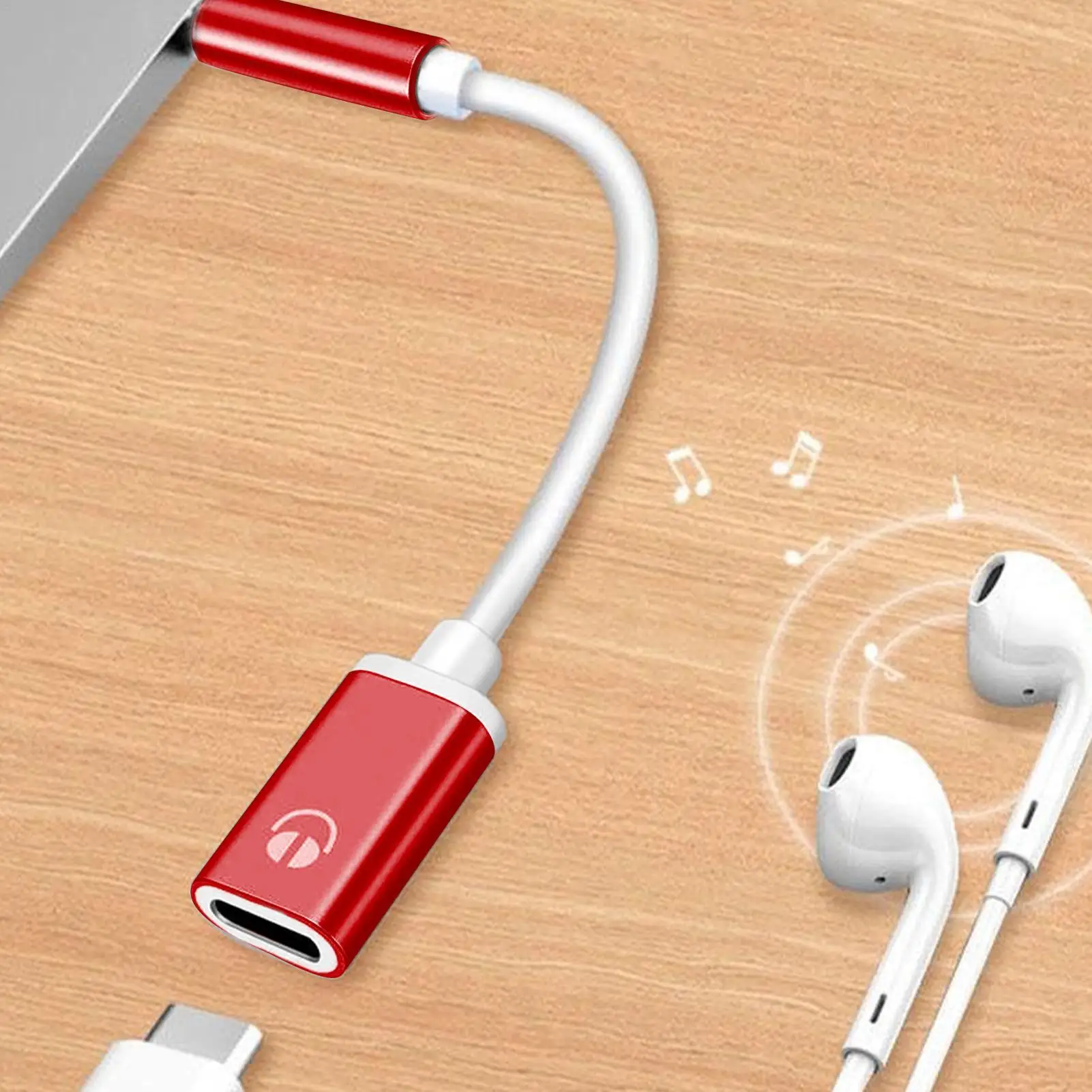 Type C To 3.5mm Headphone Car Stereo Cord Headphone Aux Cable Converter Type-C Converter Earphone Adapter For Answering Calls