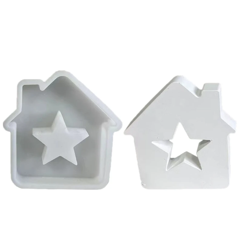 Love House แม่พิมพ์เทียน Star House แม่พิมพ์เรซินสำหรับทำเทียน Fondant