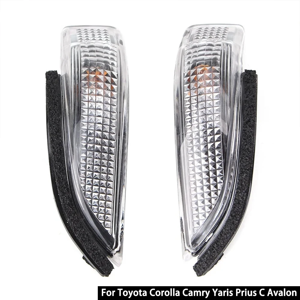For Toyota Corolla Camry Yaris Prius C Avalon Front Rearview Side Mirror Turn Signal Indicator Light Assembly Automobiles Parts
