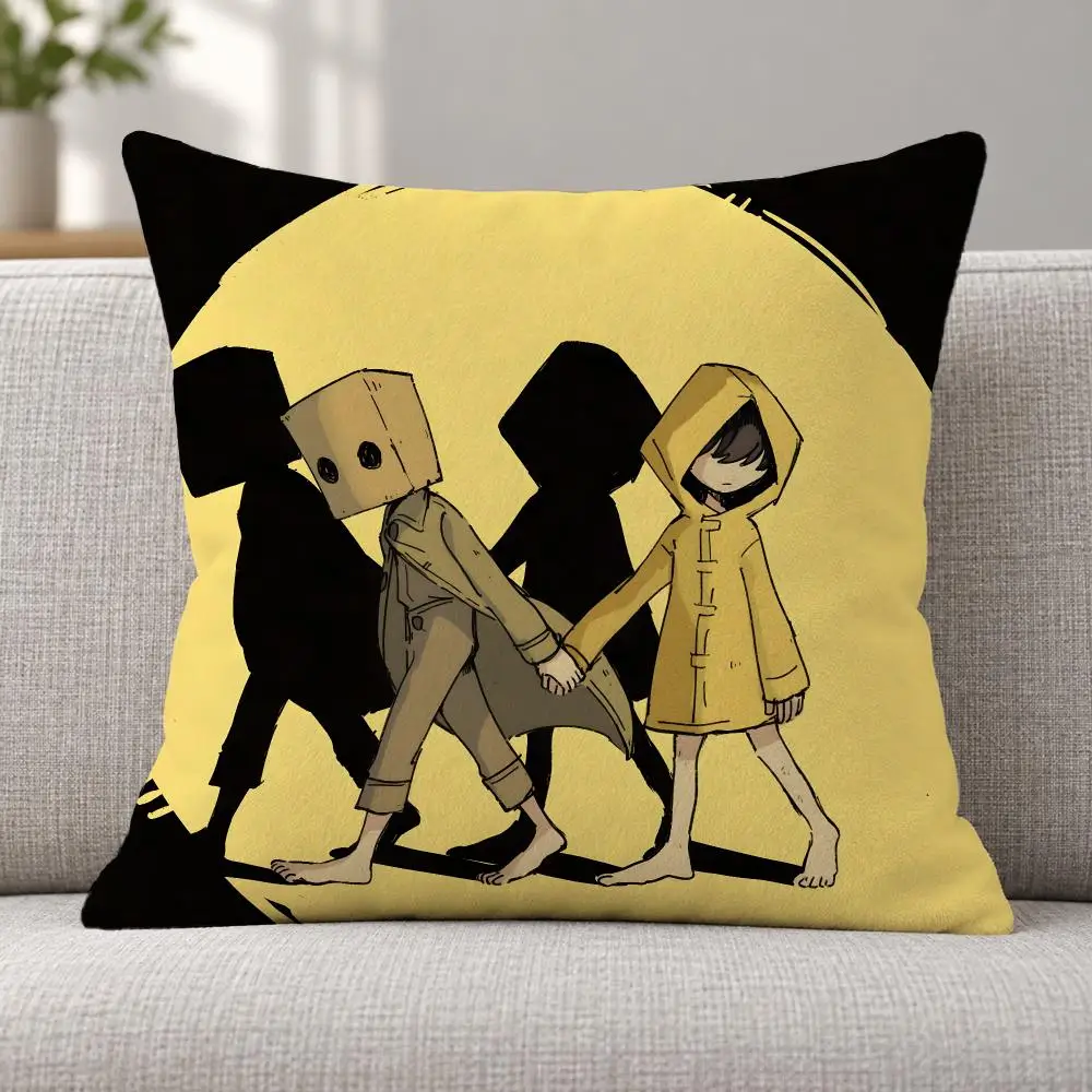 Game Adventure L-Little Nightmares Cushion Cover Soft Plush  throw pillow Sofa Bedroom Living Room Car Dorm Home Decor Gift
