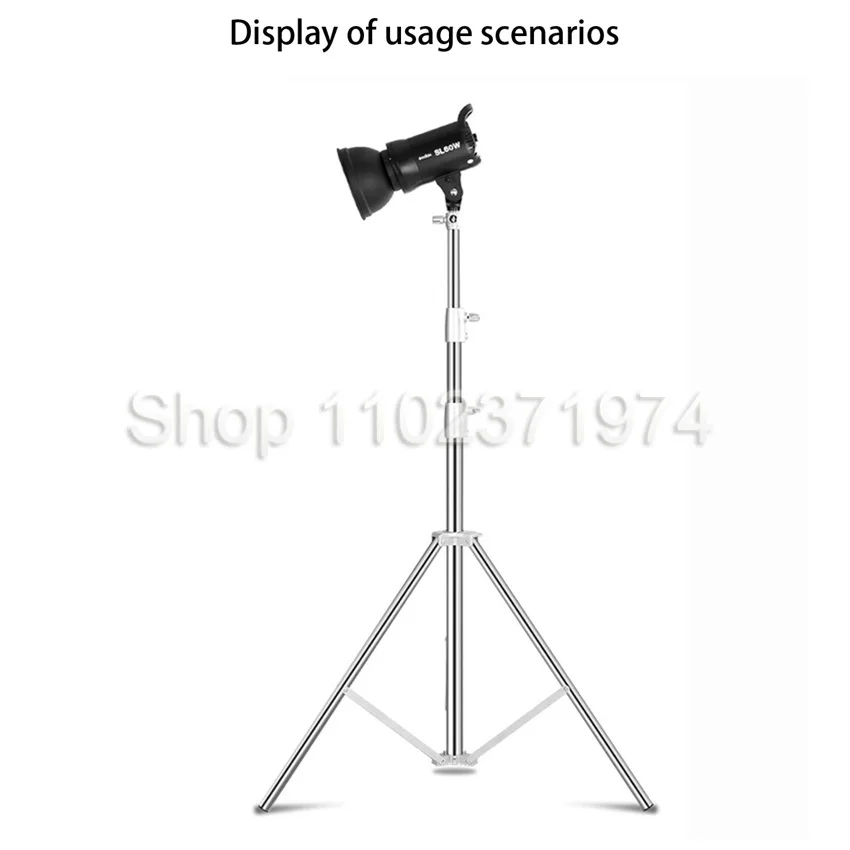 280cm Stainless Steel Tripod Metal Photography Lamp Stand For Ring Light Live Youtube And Photography Softbox