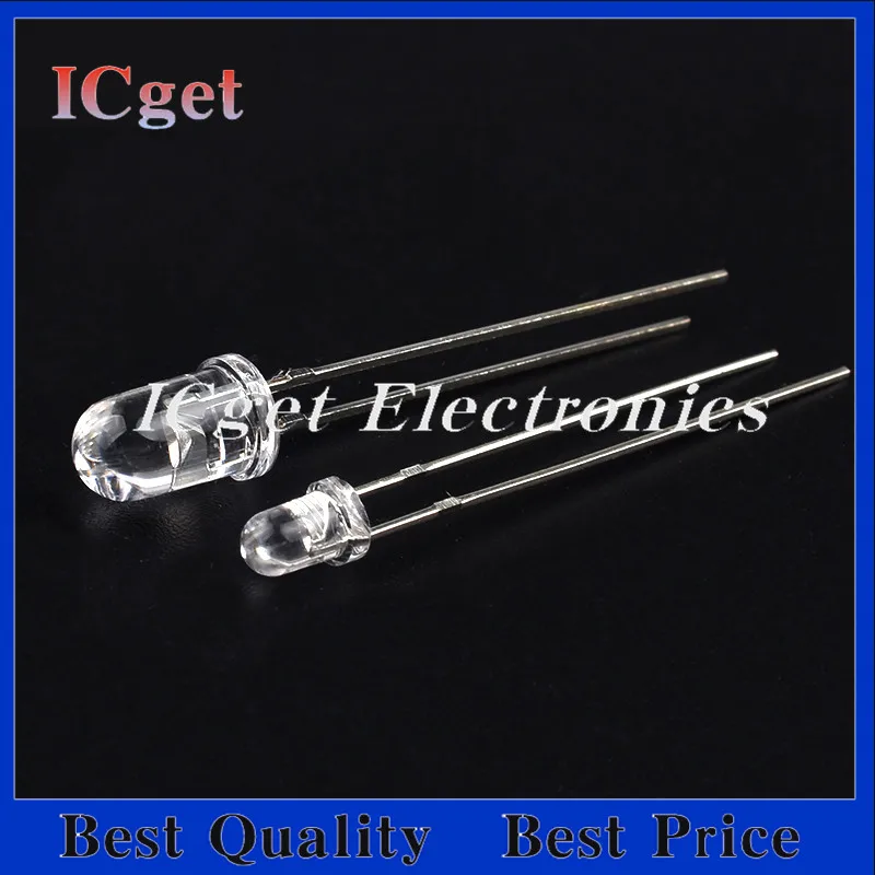 50pairs LED 3mm 5mm 940nm IR Infrared Emitting & Receiving Diode Round Tube Light 5mm 940nm