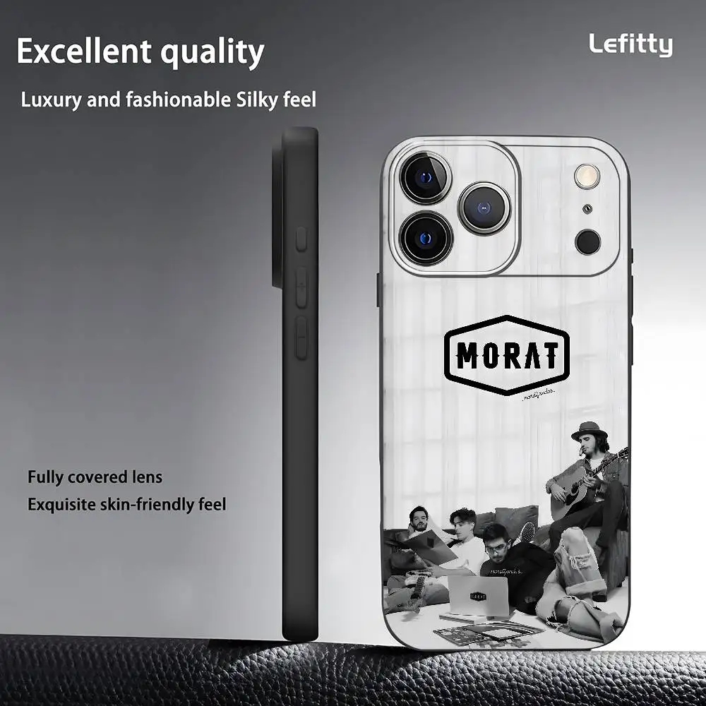 Чехол для телефона Music Rock Band M-Morat для iPhone 17, 16, 15, 14, 13, 12, 11 Pro Max Plus, мини-черный матовый мягкий чехол Funda