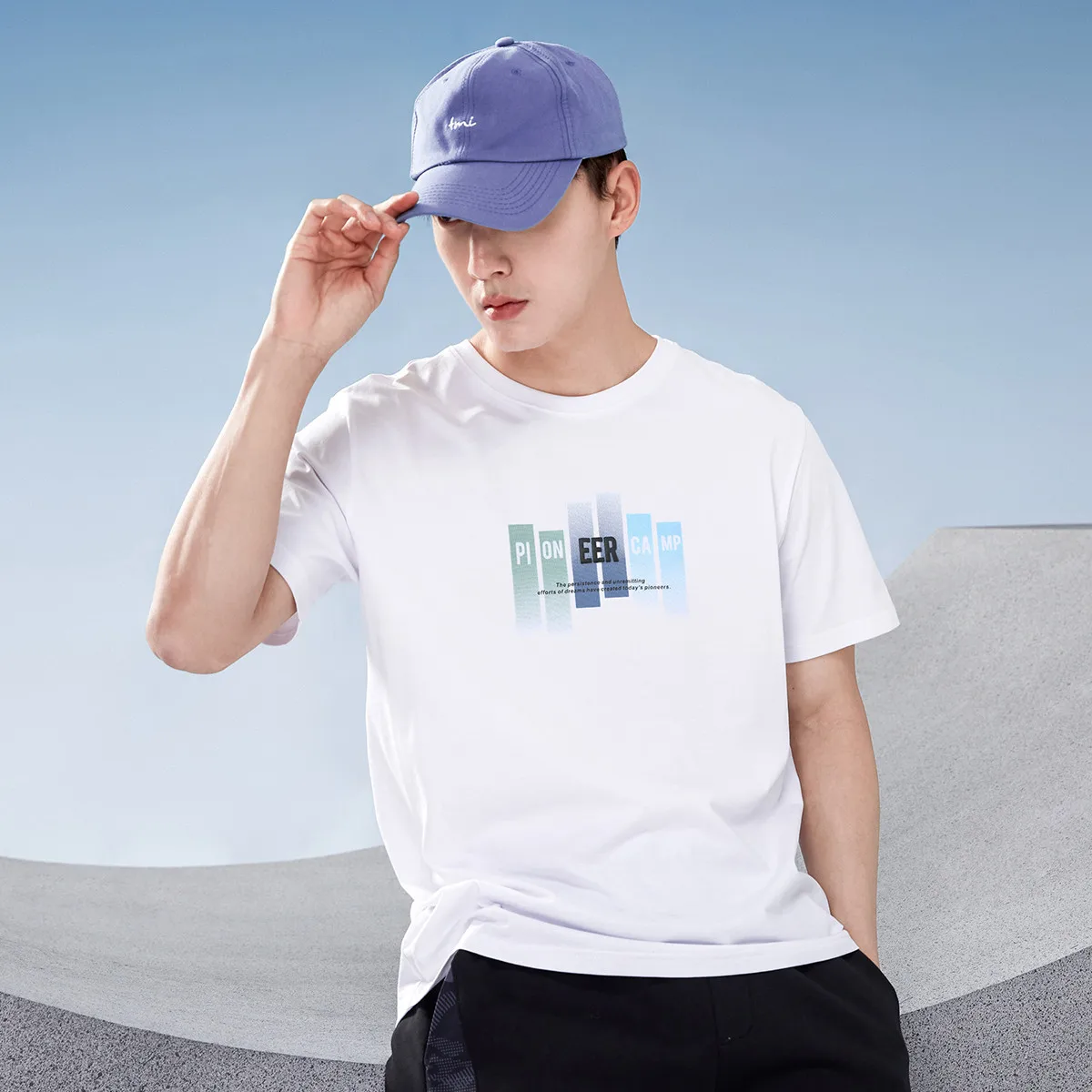 

Pioneer Camp summer cotton men's short-sleeved t-shirt round neck simple printing men's casual ATK01305587