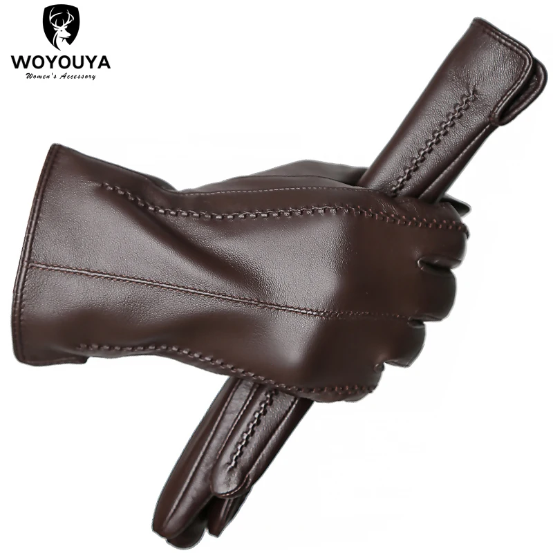 

Кожаные перчатки с сенсорным экраном, высококачественные кожаные перчатки для женщин, зимние перчатки из натуральной кожи, теплые женские кожаные перчатки-2226