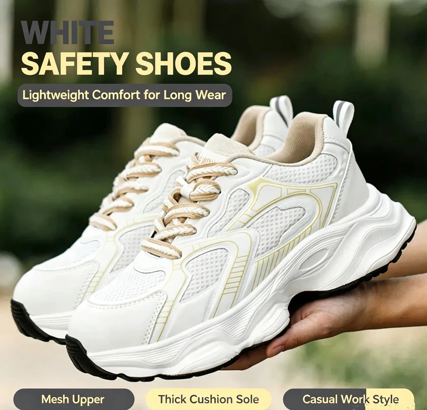 Four Seasons Women's Breathable Impact-Resistant Shoes: 6KV Insulated Impact-Resistant and Puncture-Resistant Work Shoes